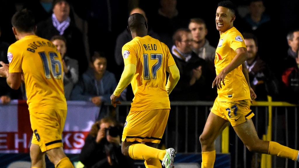 PNE's Callum Robinson celebrates