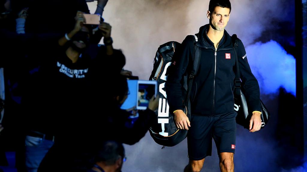 World number one Novak Djokovic at the ATP World Tour Finals