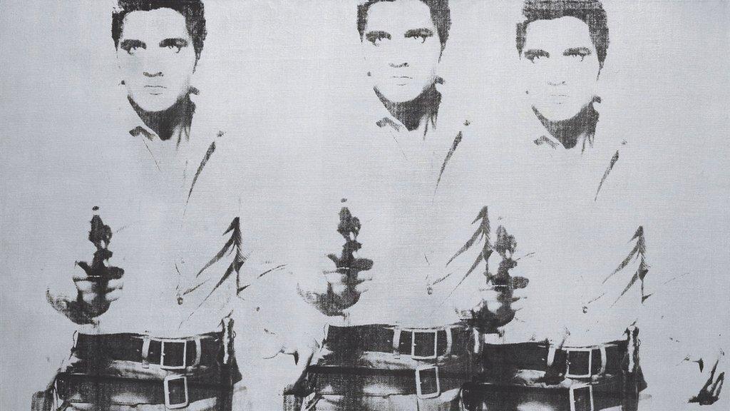 Andy Warhol's Triple Elvis (Ferus Type)