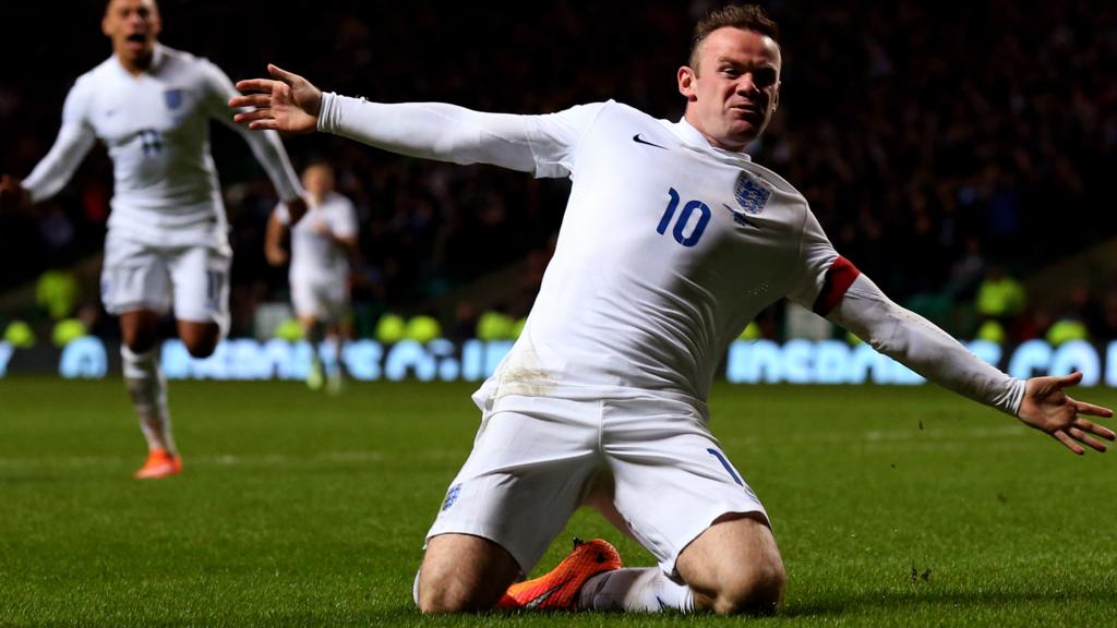 Wayne Rooney celebrates