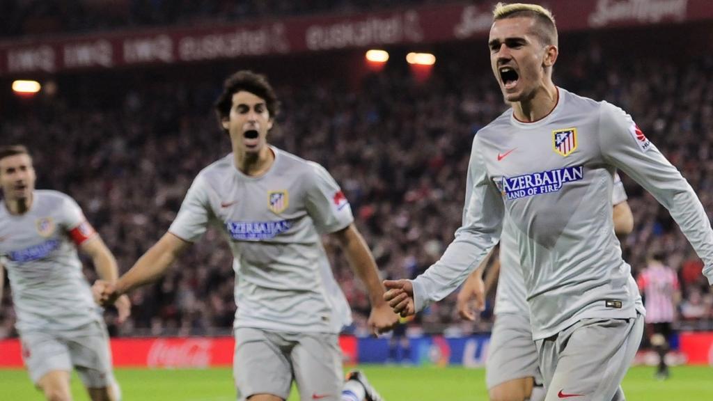 Antoine Griezmann celebrates