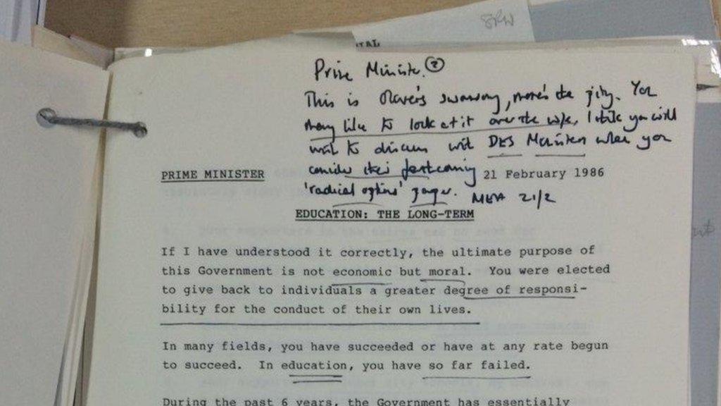 Oliver Letwin's memo released by the National Archives