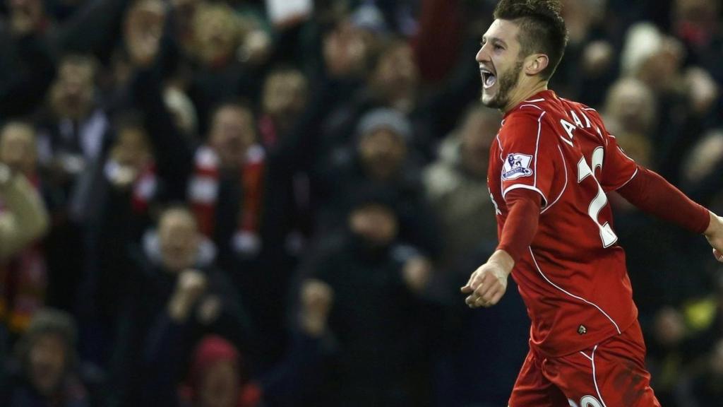 Adam Lallana celebrates