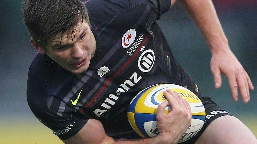 Owen Farrell in action for Saracens