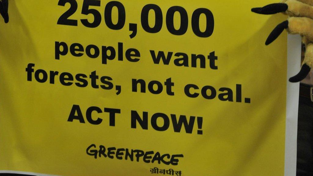 A Greenpeace protest in India