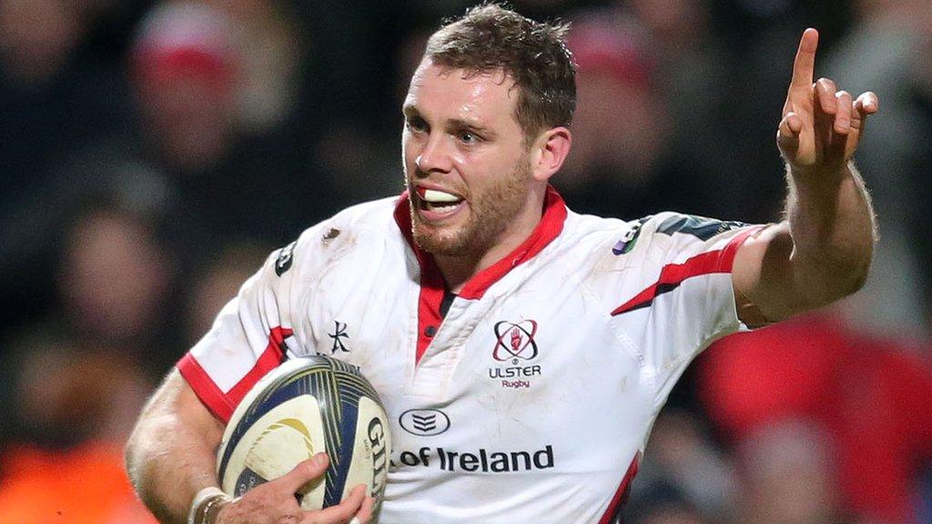 Darren Cave scored a hat-trick for Ulster as they beat Leicester in the European Champions Cup