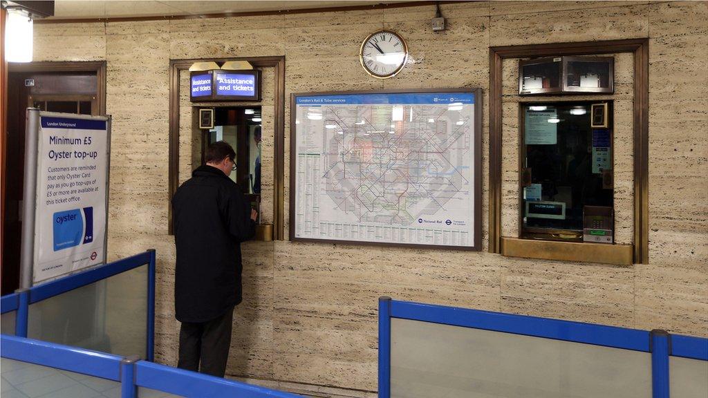 Ticket office at a Tube station