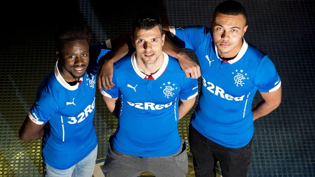 Three of Rangers' loan signings, Gael Bigirimana, Haris Vuckic and Remie Streete