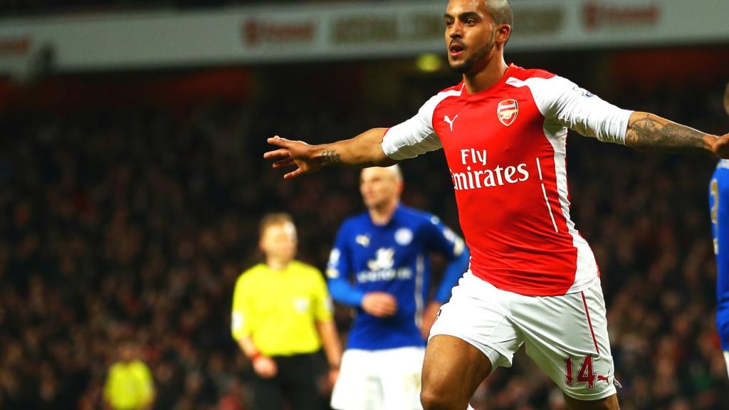 Theo Walcott celebrates