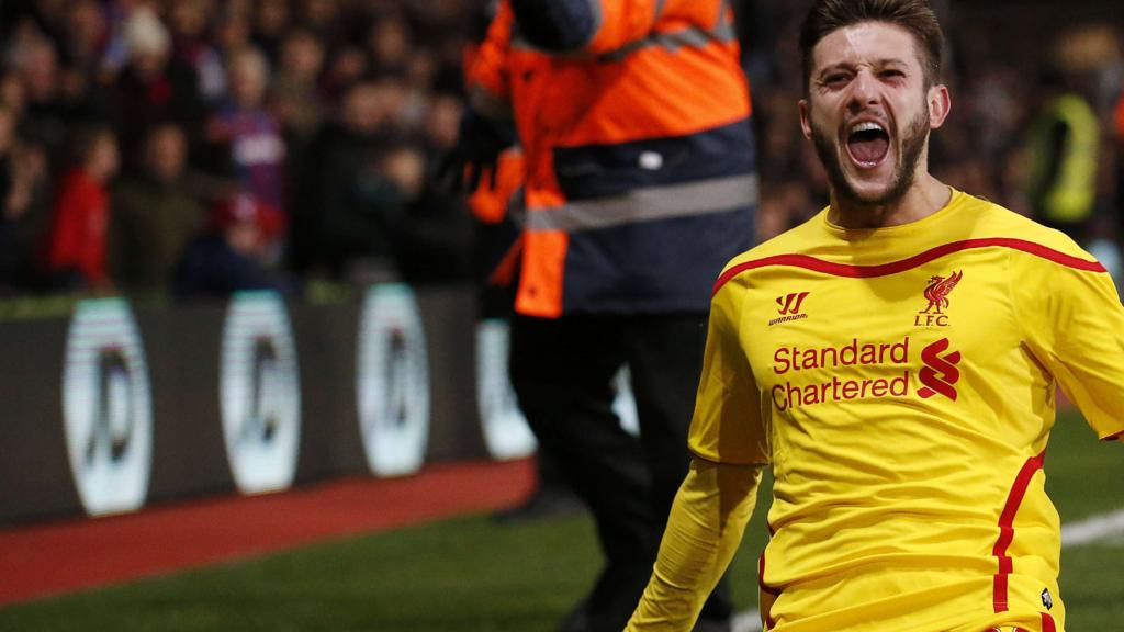 Adam Lallana celebrates