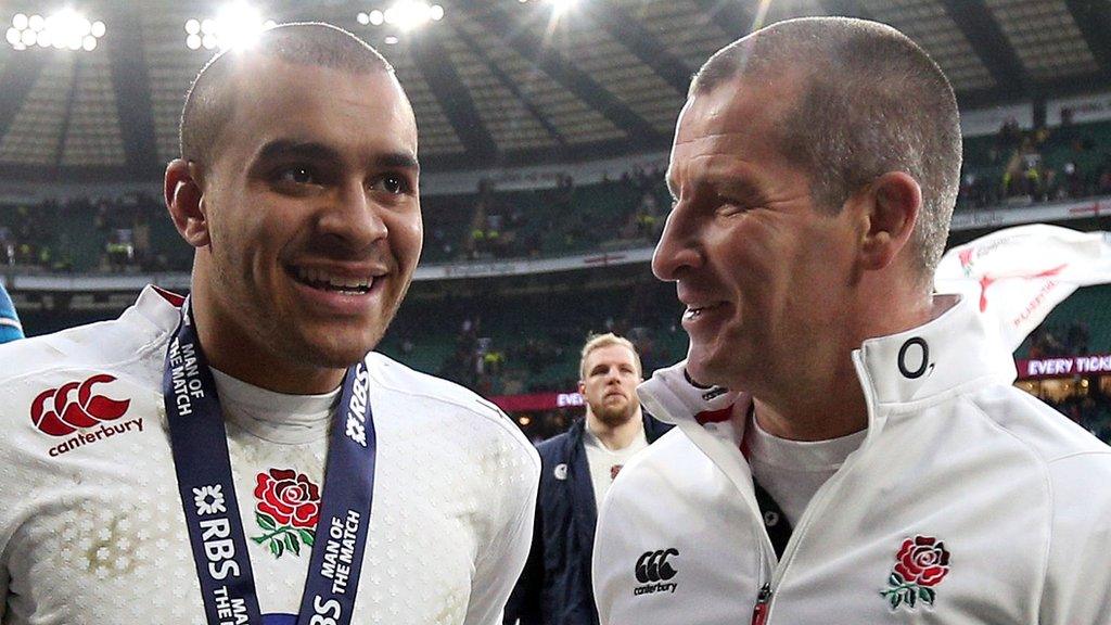 Jonathan Joseph scored twice for England in the big win over Italy