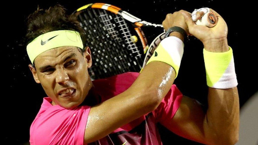 Rafael Nadal in action at the Rio Open