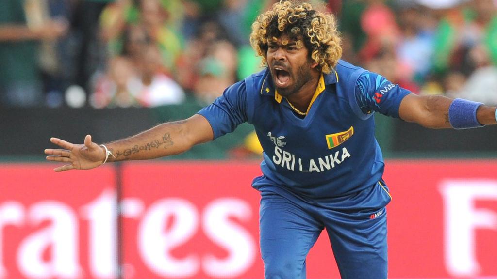 Lasith Malinga celebrates