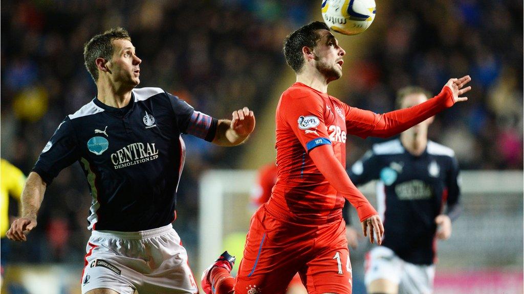 Falkirk remain five points behind Rangers in the Championship table