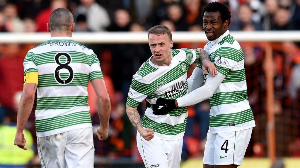 Leigh Griffiths celebrates scoring for Celtic