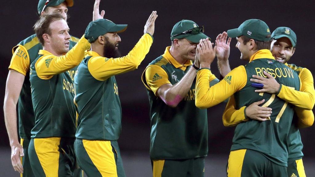 South Africa players celebrate