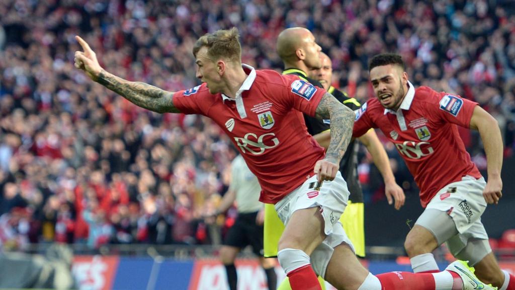 Aden Flint celebrates