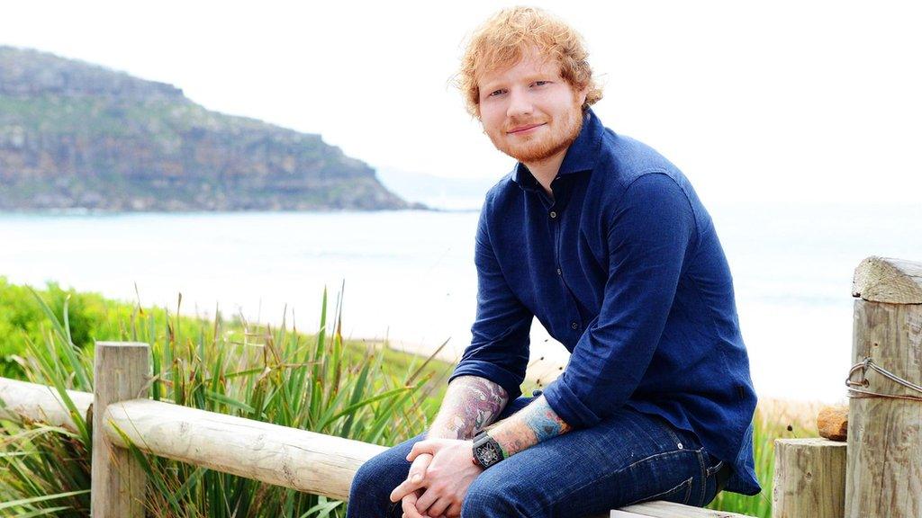 Ed Sheeran on Summer Bay beach