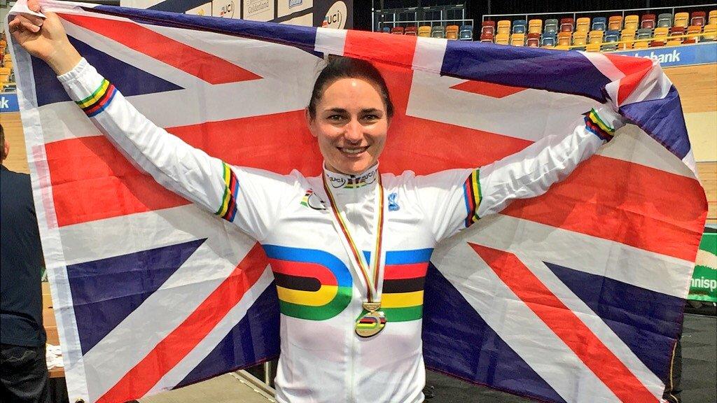 Dame Sarah Storey after winning the C5 3km pursuit at the Para-cycling World Championships in the Netherlands.