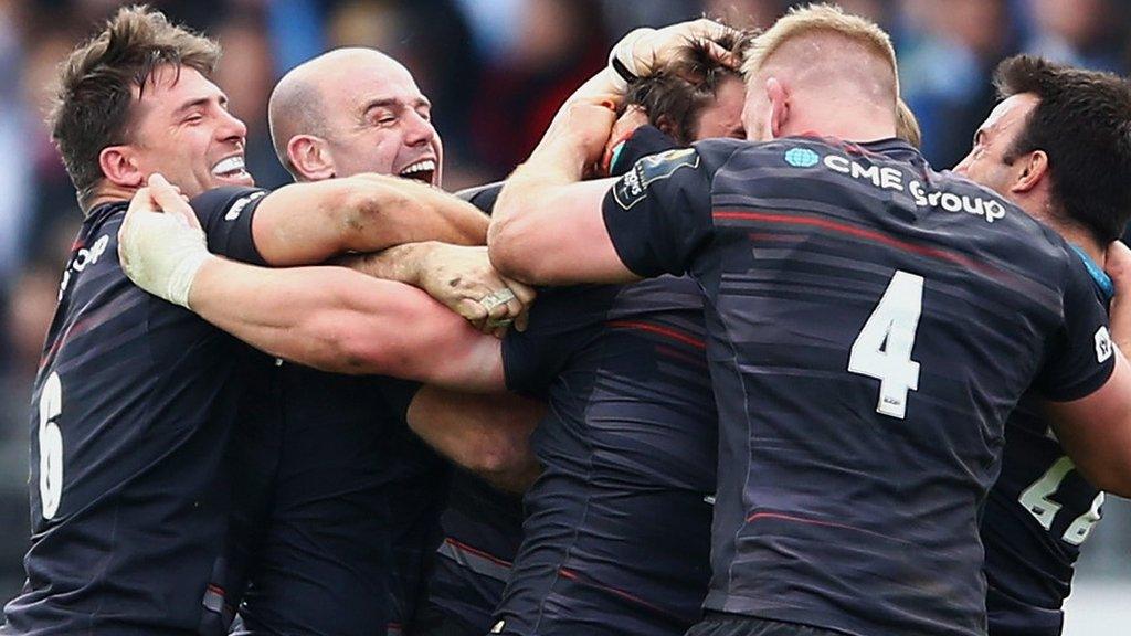 Saracens celebrate