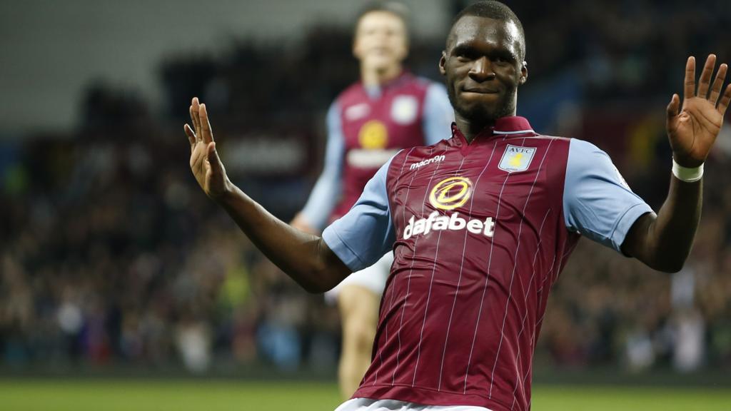 Christian Benteke celebrates