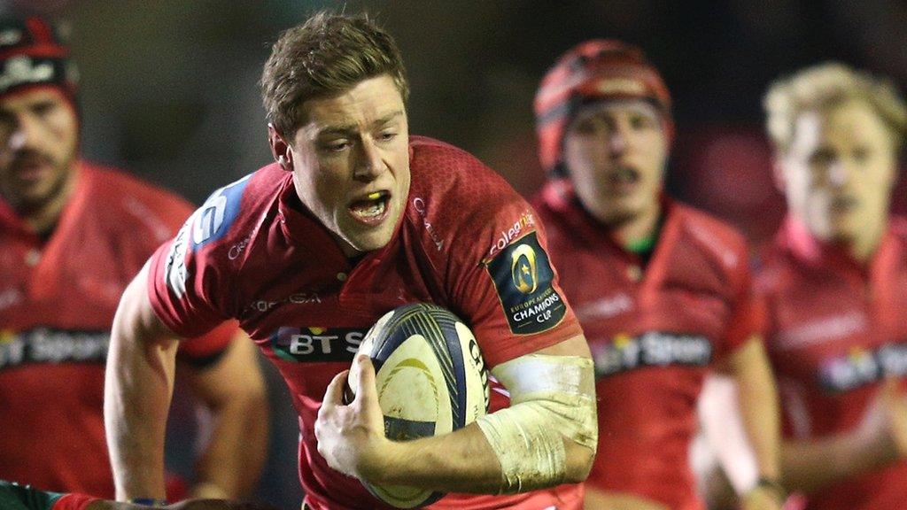 Rhys Priestland in action for Scarlets