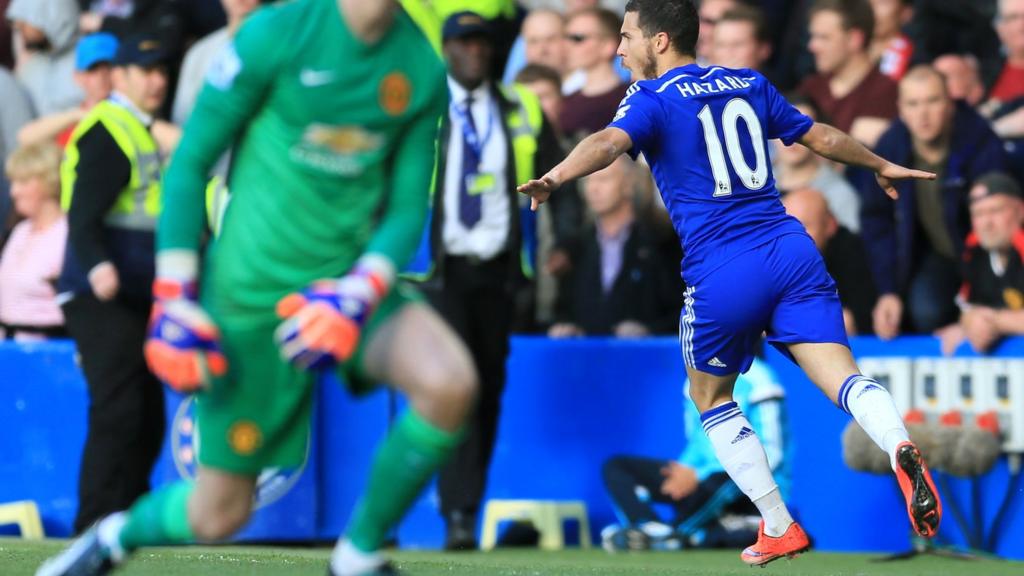 Eden Hazard celebrates