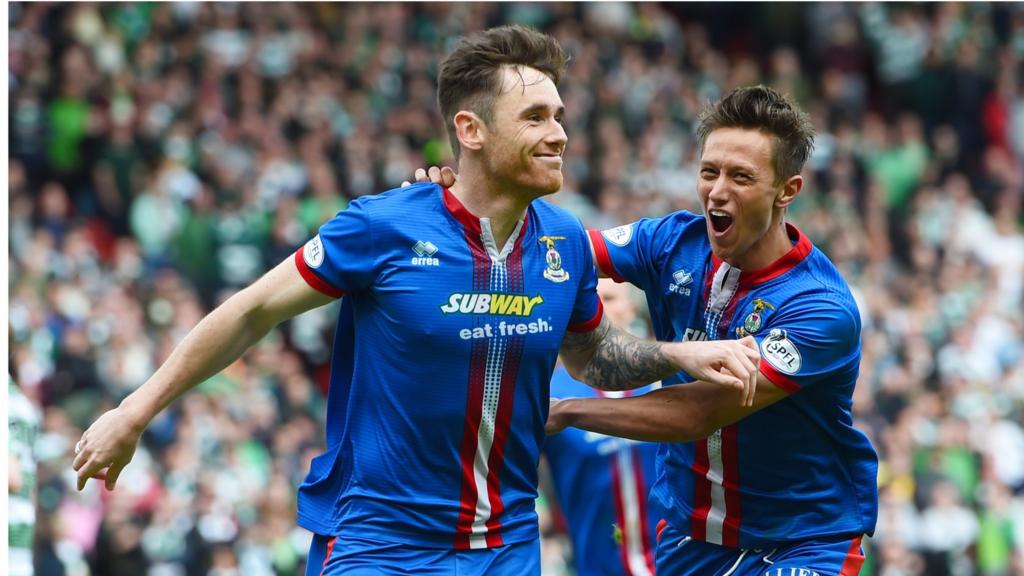 Greg Tansey (left) scored from the penalty spot for Inverness