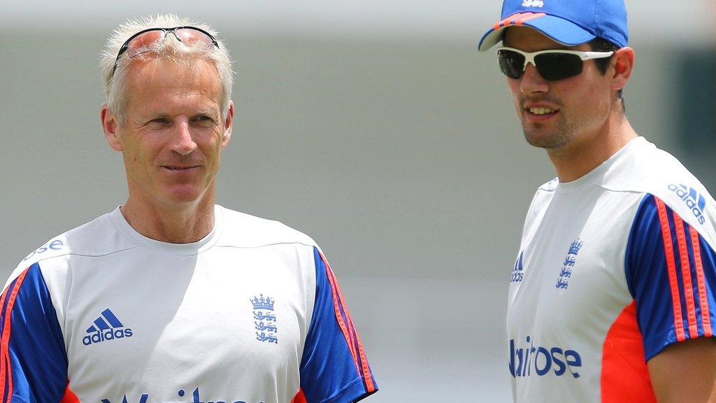 James Anderson, Peter Moores and Alastair Cook