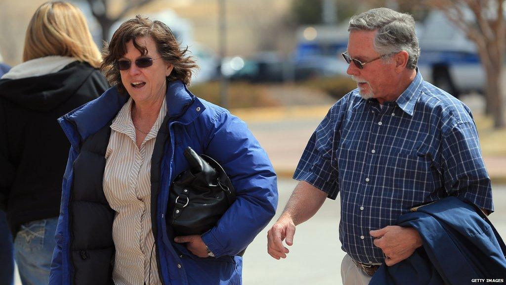 James Holmes' parents arrive at court on 1 April 2013
