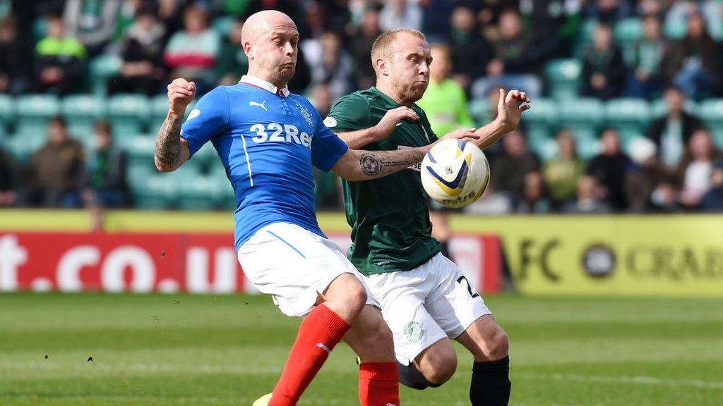 Nicky Law battles with Dylan McGeouch