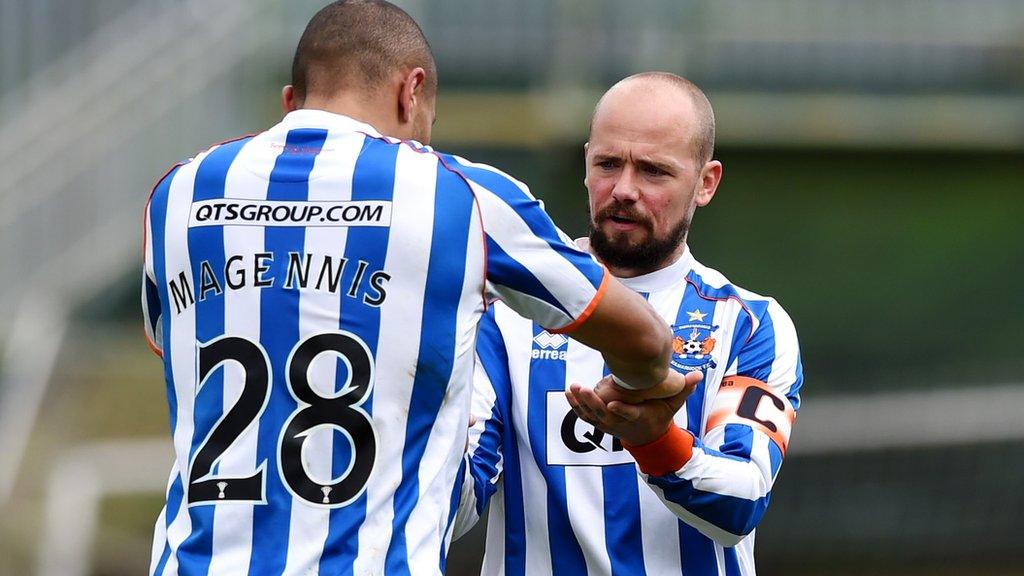 Josh Magennis and Jamie Hamill appeared to be on good terms soon after the incident