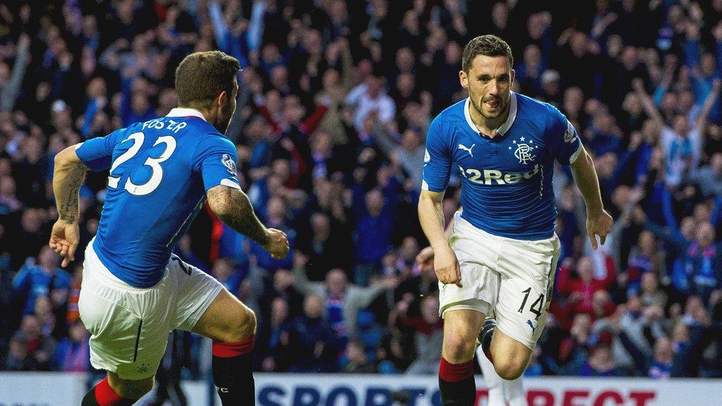 Nicky CLark celebrates after scoring the opening goal