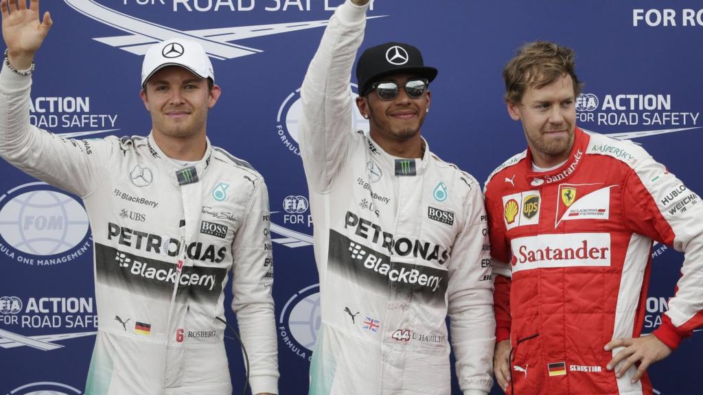 Hamilton, Rosberg and Vettel