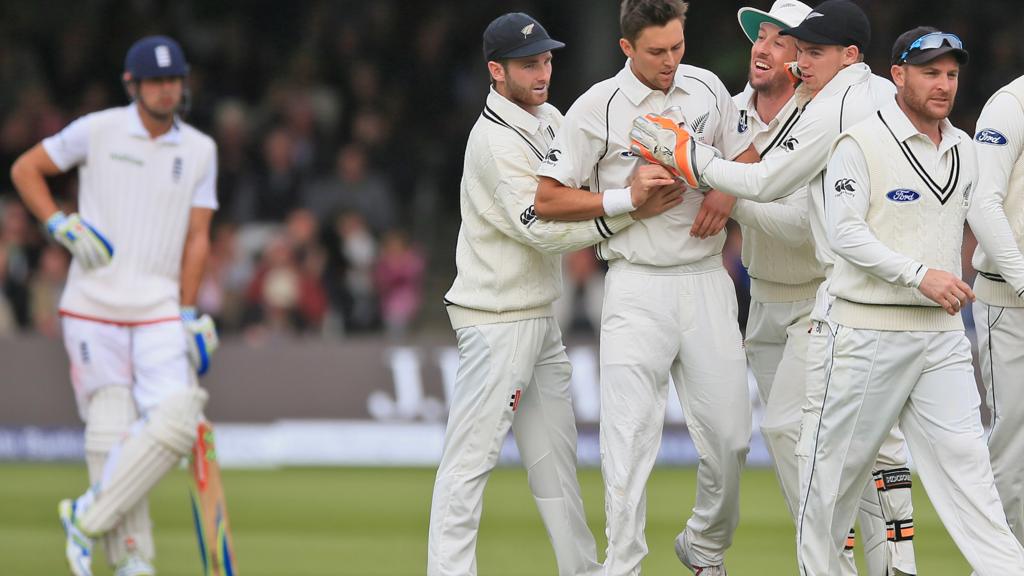 Trent Boult celebrates