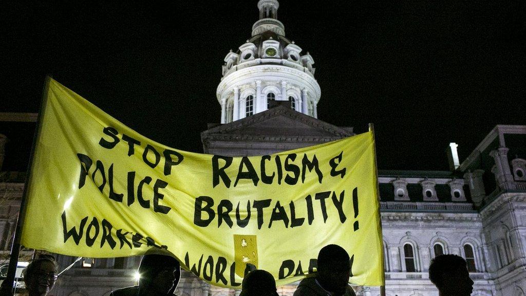 Protestors in Baltimore