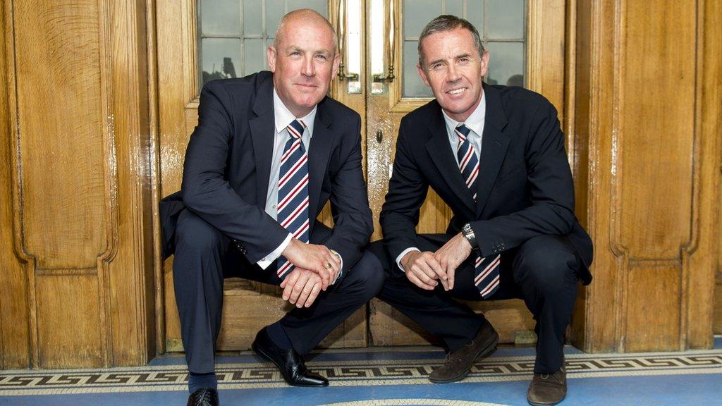 Mark Warburton and David Weir at Ibrox