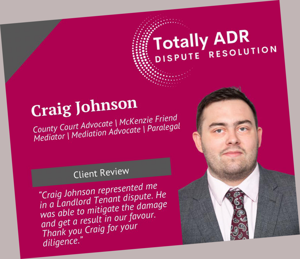 Images advertising Totally ADR, one of Craig Johnson's companies