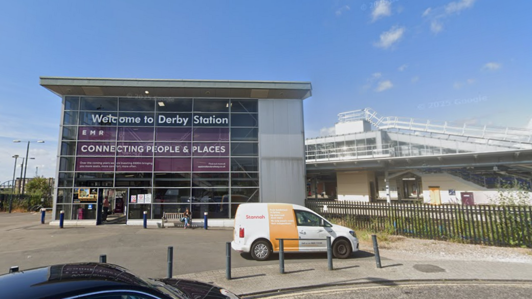 One of the entrances to Derby Station