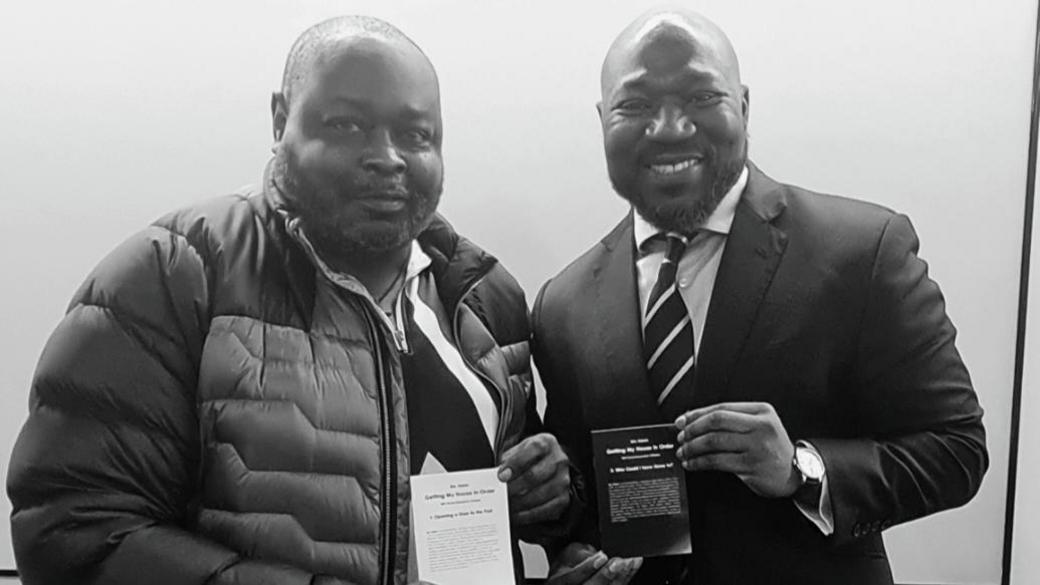 Eric Edwin with Festus Akinbusoye, the Police and Crime Commissioner for Bedfordshire