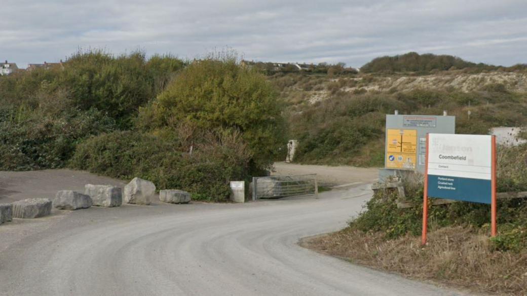 A Google Maps image of the quarry from the road
