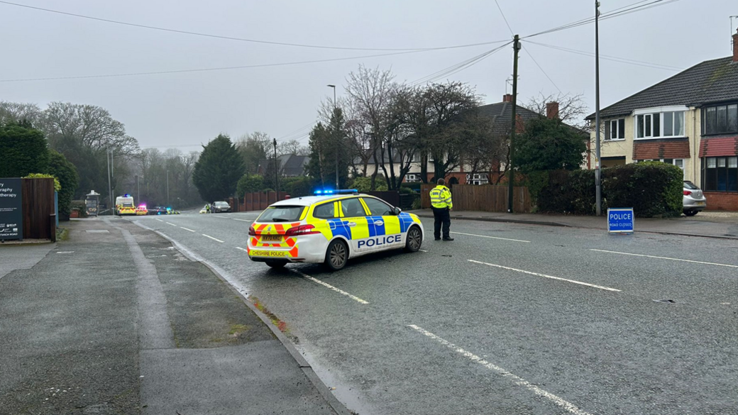 Nantwich Road, Crewe closed by police