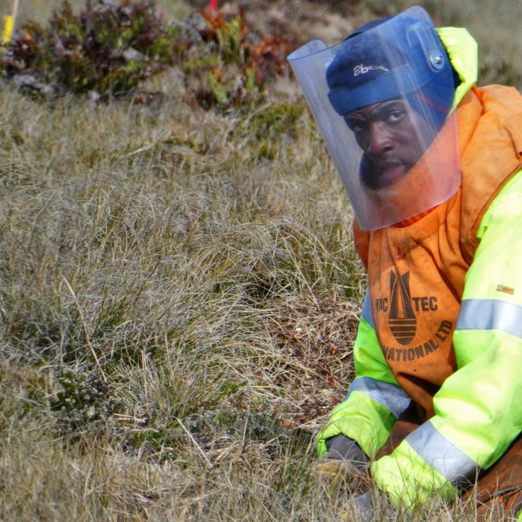 Demining on Falkland Islands