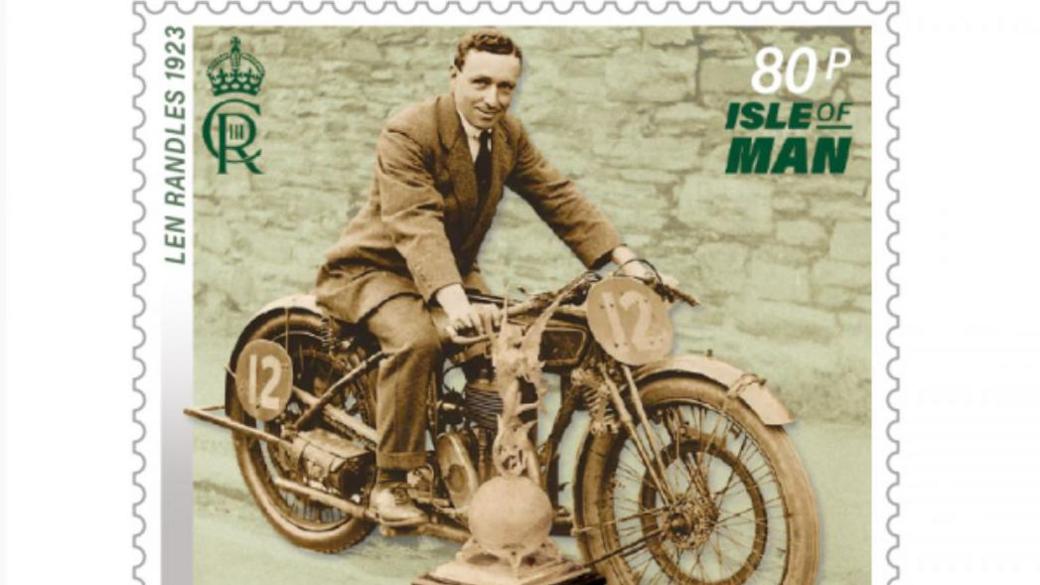 Len Randles on a stamp