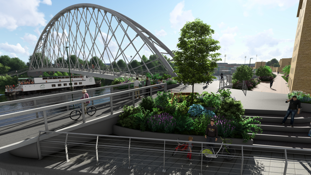 An artist's impression of the new bridge