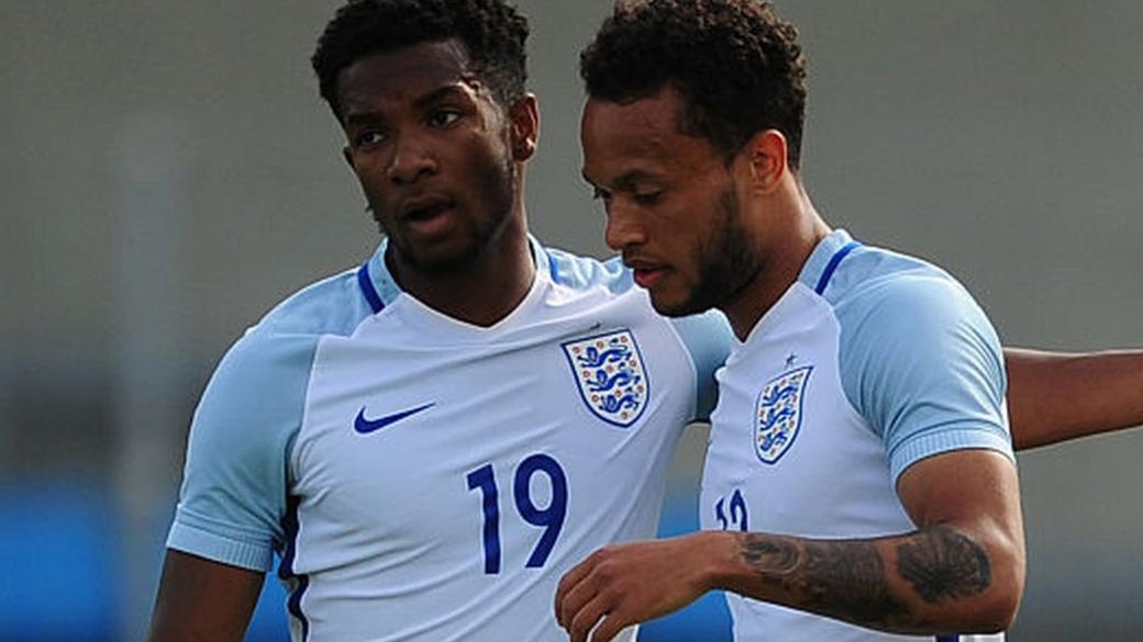 Kasey Palmer and Lewis Baker celebrate