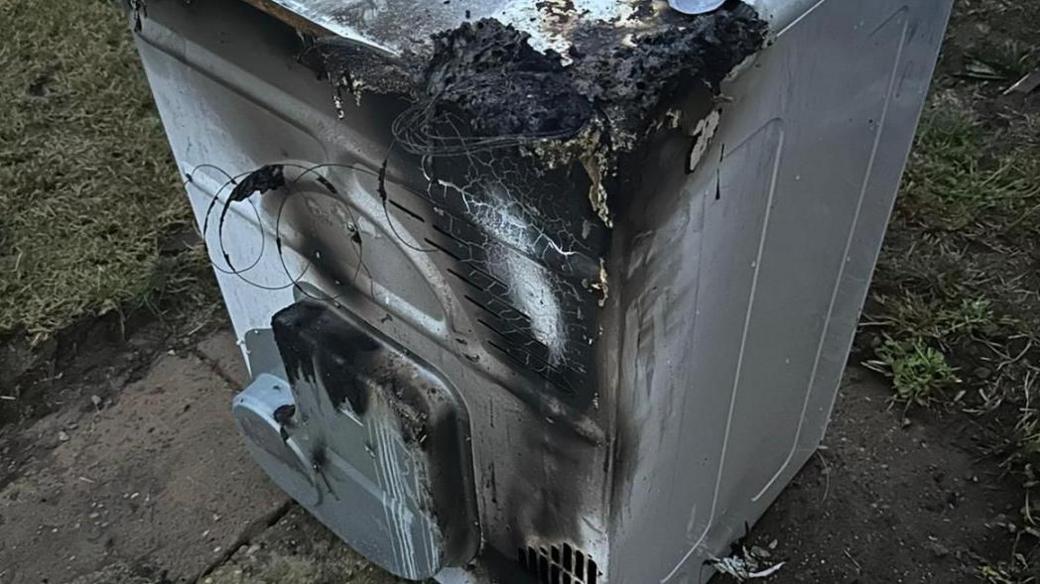 Tumble dryer after a fire