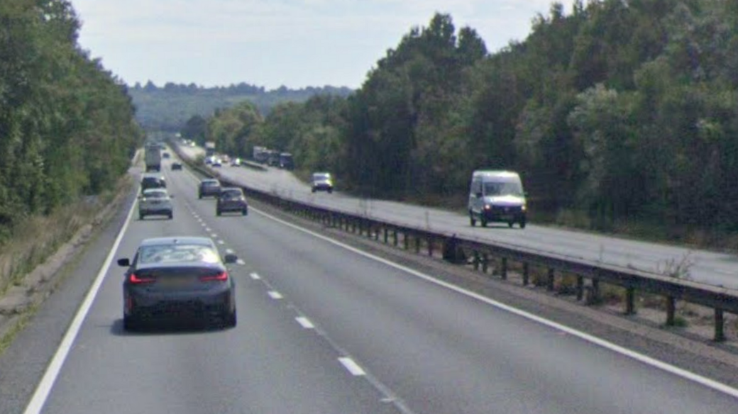 A Google street picture of the A21 near Tonbridge. You can see a number of vehicles on both sides of the road