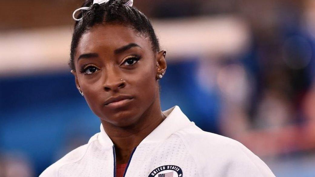 Simone Biles during the women's team final at Tokyo 2020