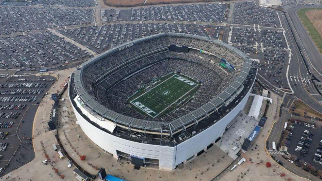 Aerial view of the the MetLife Stadium.